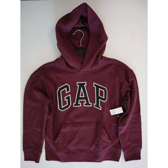 GAP Kids 428279-02-1 Unisex Kids Sz L (10) Burgundy Arch Logo Pullover Hoodie - Picture 5 of 5
